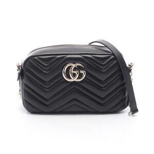 Gucci GG Marmont Camera Bag Shoulder Leather Black